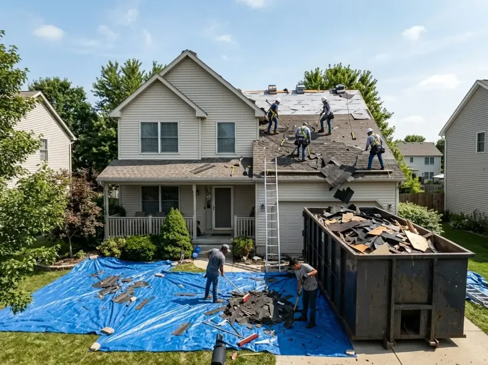 roof-replacement-debris-remova-004 — frequently asked questions, Cheapest Dumpster Rentals in Monmouth, IL